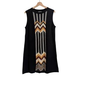 Missoni Black Dress with Chevron Design, L